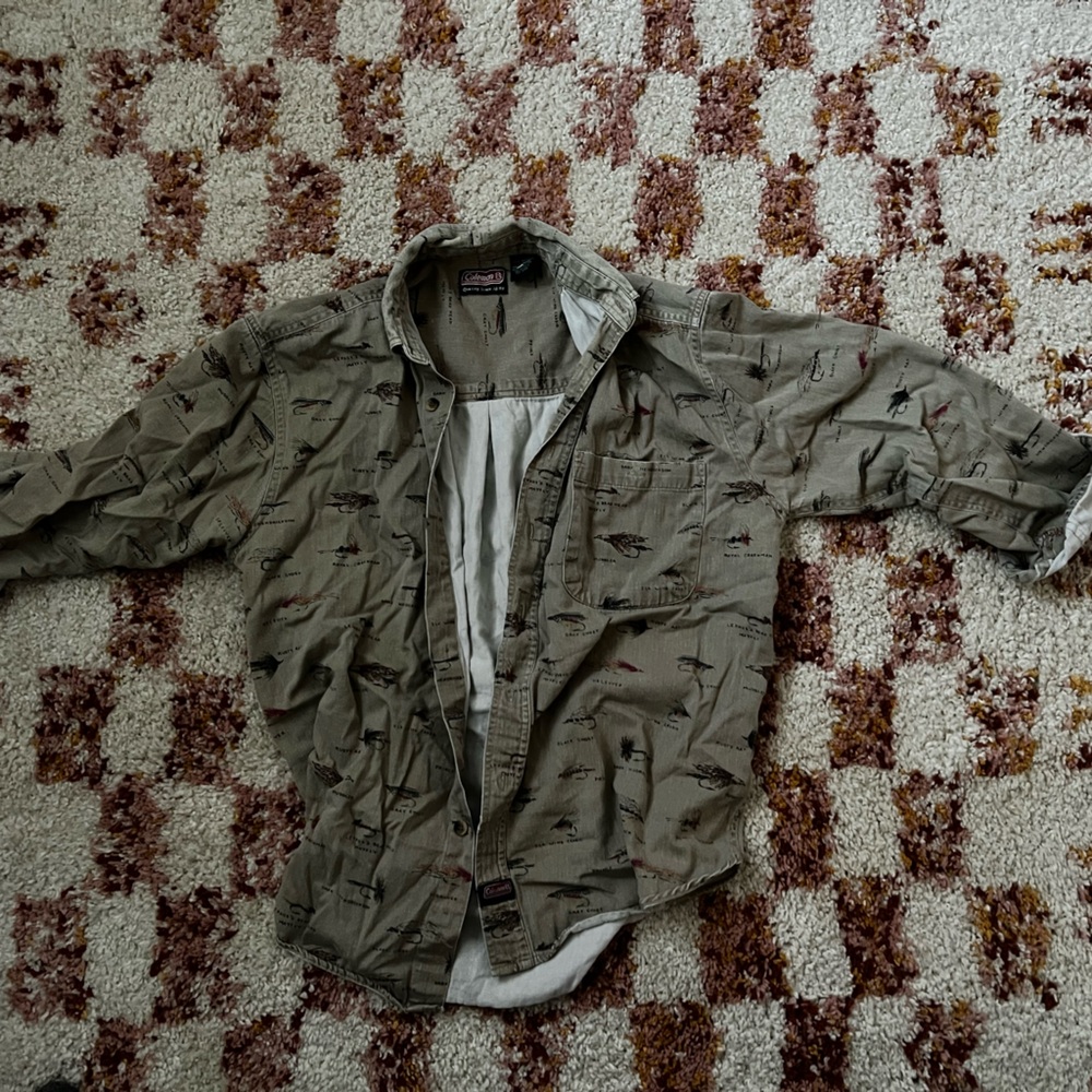 VINTAGE Coleman fly fishing overshirt